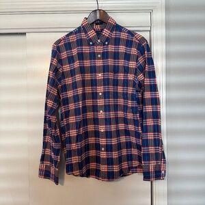 J. Crew Lightweight Summer Plaid Button Down Shirt Slim M